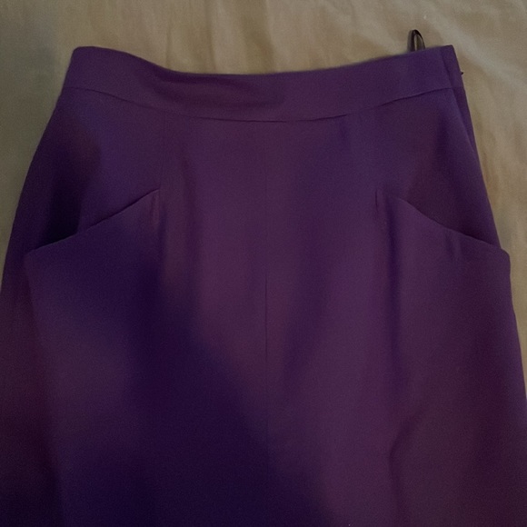 Vintage Purple Wool Pencil Skirt - Picture 2 of 8